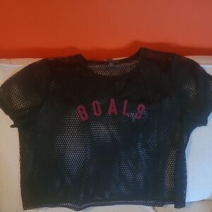 Forever 21 Black Mesh Top